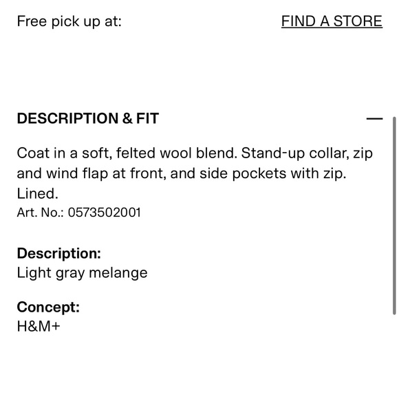 H&M Wool Blend Coat - Picture 10 of 10